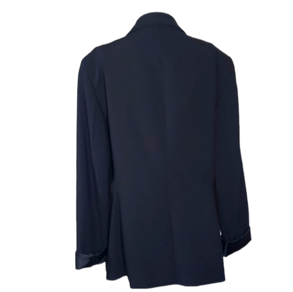 Calvin Klein Black Polyester Rayon Spandex Women's Jacket 🧥 Size 14 - Picture 8 of 15